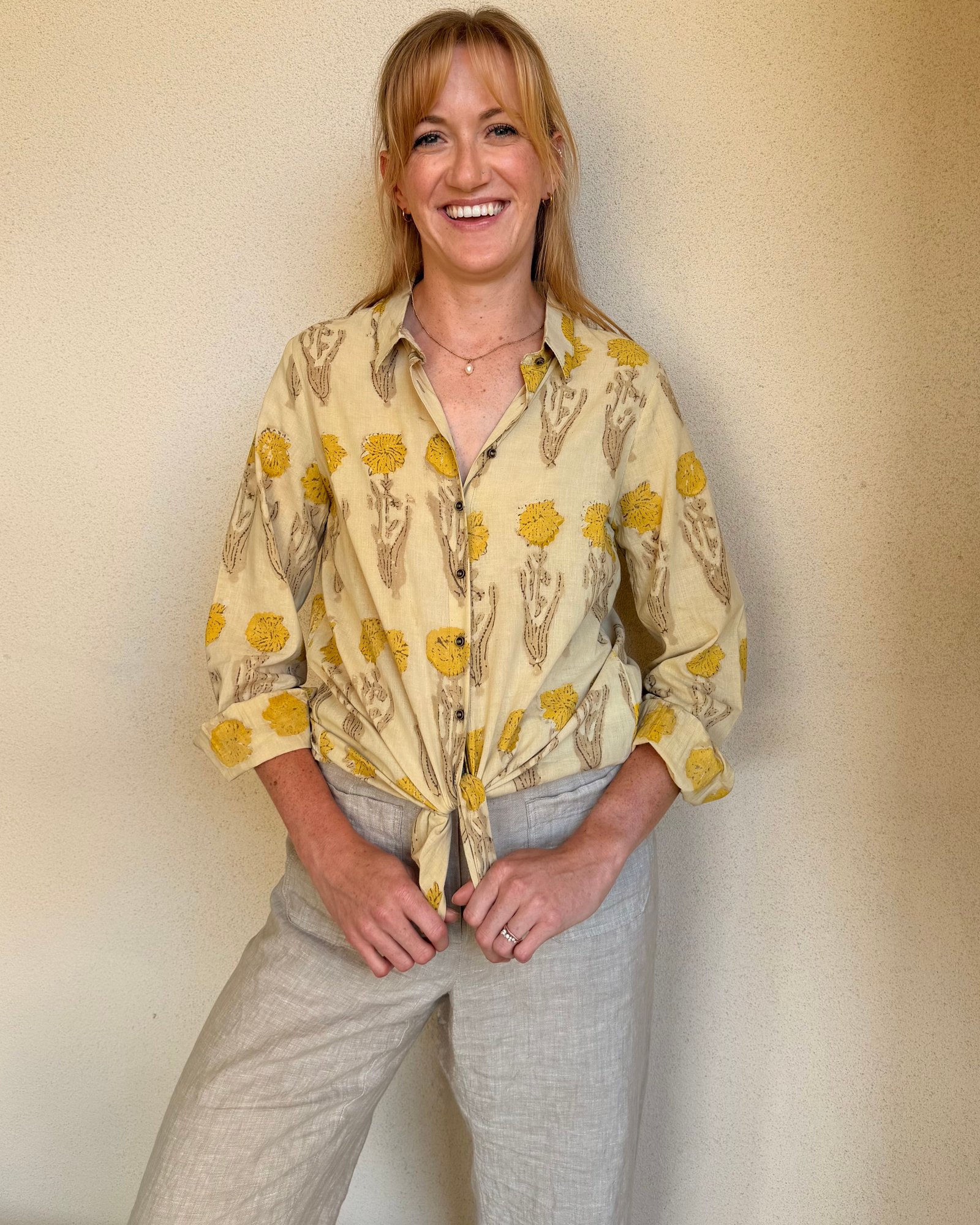 The Bohemian Button Up in Mustard Meadows, photograph 1 of 4