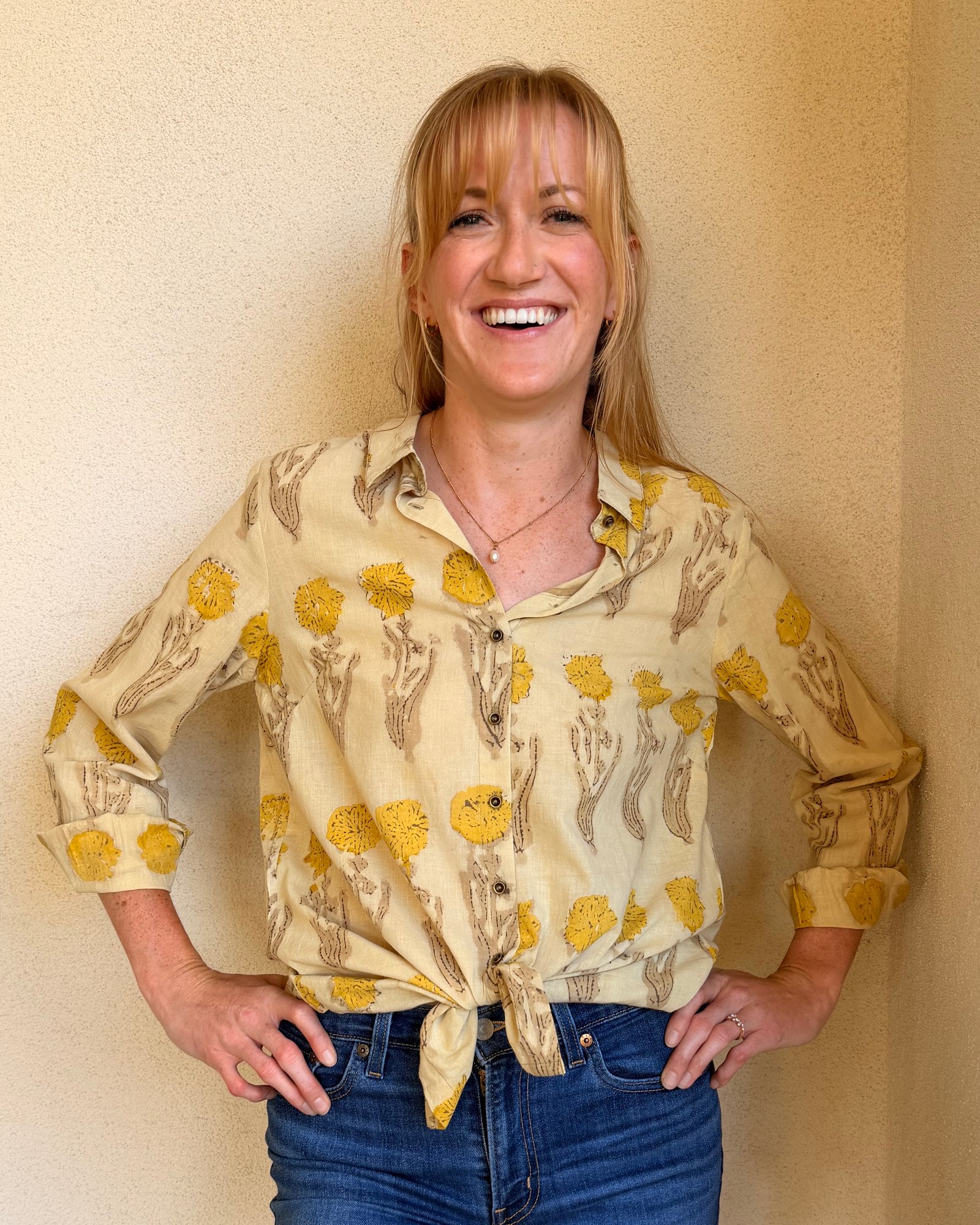 The Bohemian Button Up in Mustard Meadows, photograph 4 of 4